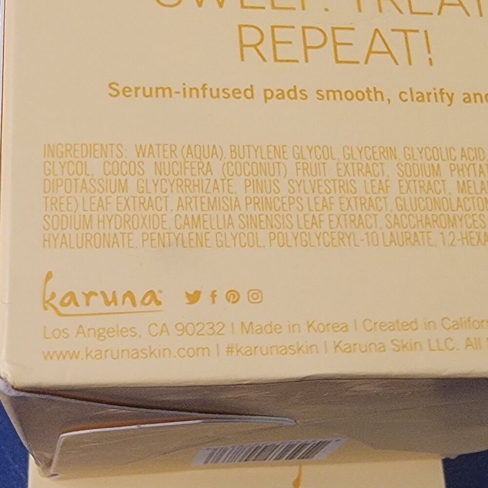 Karuna Kombucha Peel Pads 30 Ct Exfoliating Brighten Face Wipes NEW MSRP $38 - Picture 5 of 13